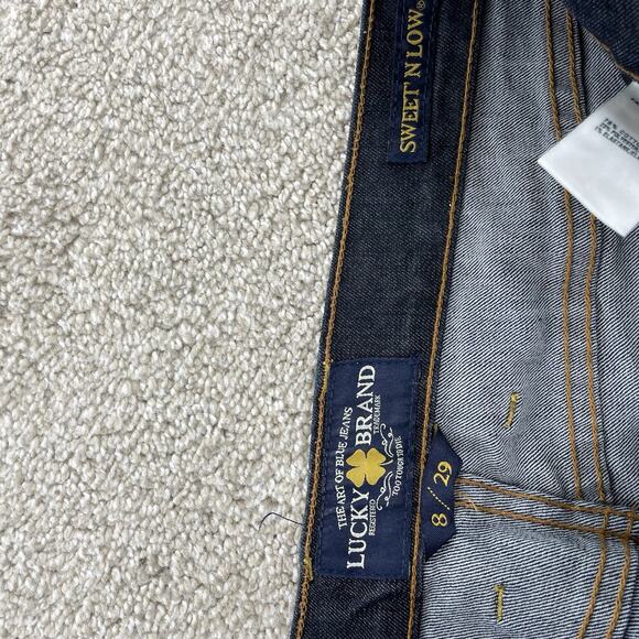 Lucky Brand Women Jeans Size 8 / 29 Sweet N Low Blue Dark Wash 32" Inseam 2-8 - Picture 4 of 9